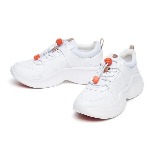 UIN Women's Chunky Fashion Sneakers Walking Shoes (Bright White Palma)New No Box