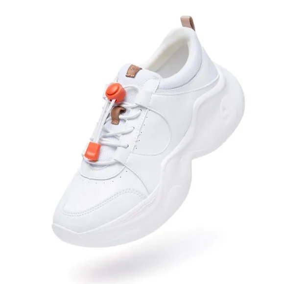 UIN Women's Chunky Fashion Sneakers Walking Shoes (Bright White Palma)New No Box