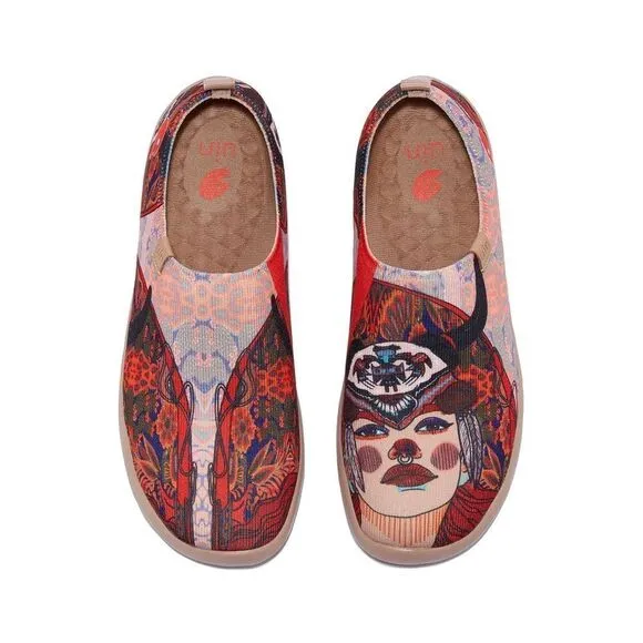 UIN Women's Sneaker Canvas Slip-On Ladies Travel Shoes (Taurus Toledo I Women)