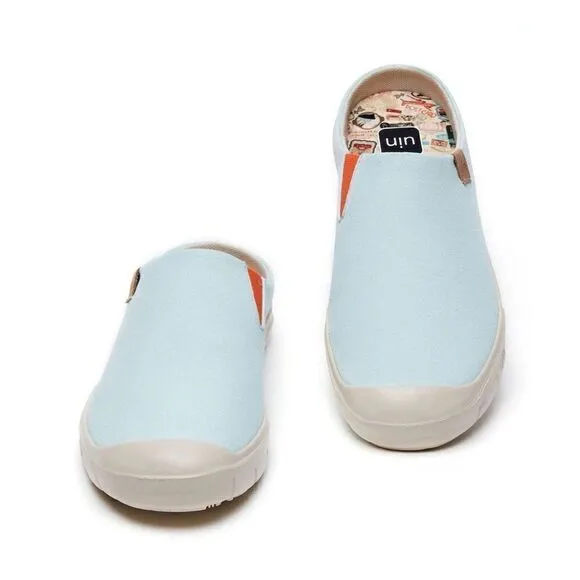 UIN Women's Fashion Slippers Walking Casual Shoes (Blue Sky Cadiz III)