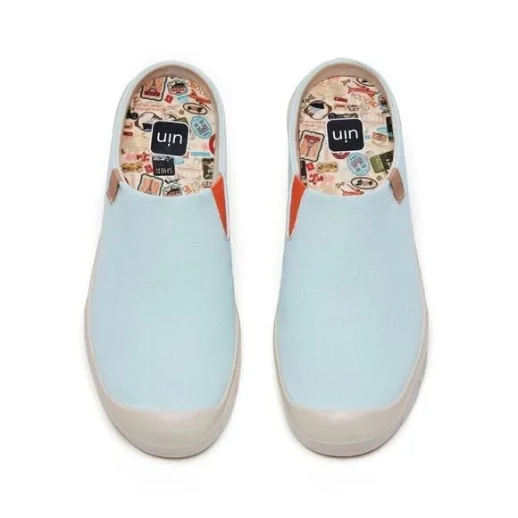 UIN Women's Fashion Slippers Walking Casual Shoes (Blue Sky Cadiz III)
