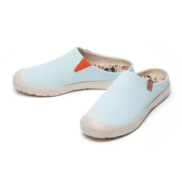 UIN Women's Fashion Slippers Walking Casual Shoes (Blue Sky Cadiz III)