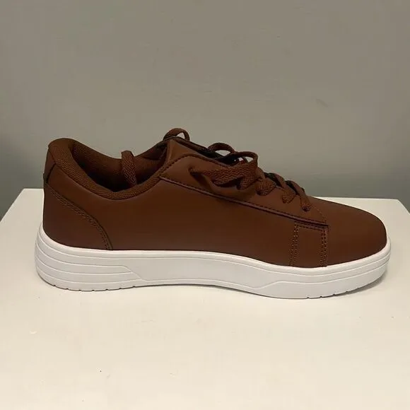 Unbranded Men's Brown Fashion Classic Solid Lace Up Sneaker Shoes Size 39