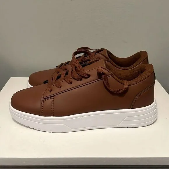 Unbranded Men's Brown Fashion Classic Solid Lace Up Sneaker Shoes Size 39