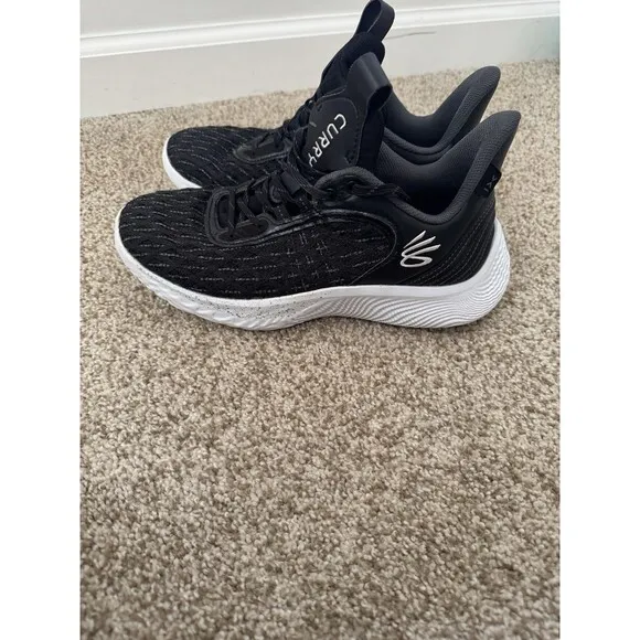 Under Armour Curry Flow 9 Team Black White Mens Shoes 3025631-001 Mens 8 W 9.5