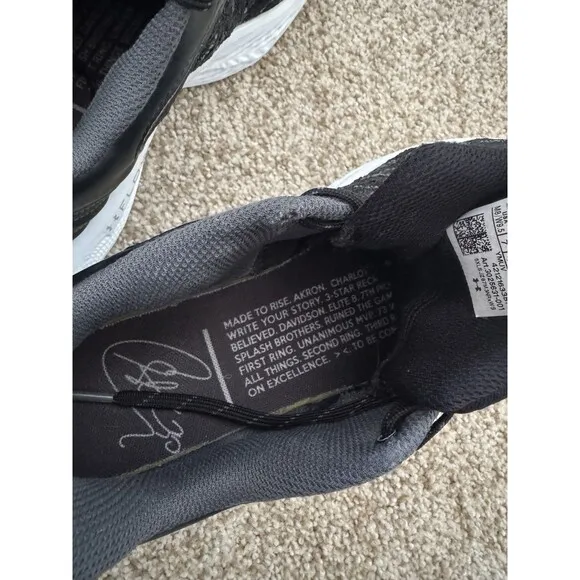 Under Armour Curry Flow 9 Team Black White Mens Shoes 3025631-001 Mens 8 W 9.5