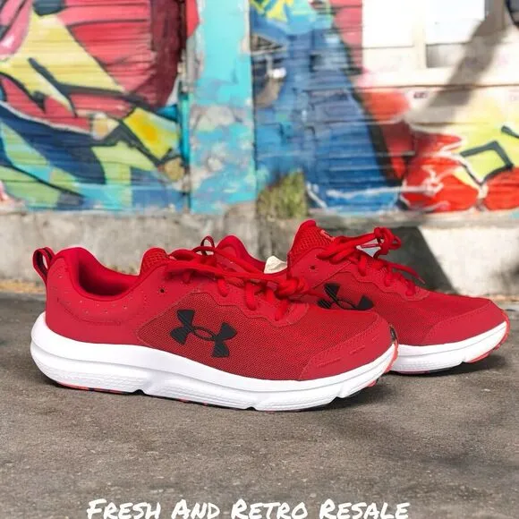 Under Armour Shoes Men Running Training Athletic red‎ 9 UA Charged Assert 10 new