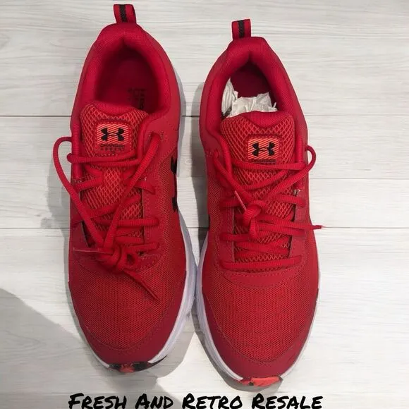 Under Armour Shoes Men Running Training Athletic red‎ 9 UA Charged Assert 10 new