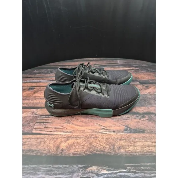 Under Armour TriBase Reign Training Shoes Men's 12 Black Teal 3021289-001 Gym