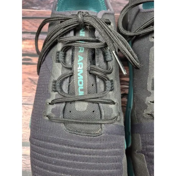 Under Armour TriBase Reign Training Shoes Men's 12 Black Teal 3021289-001 Gym