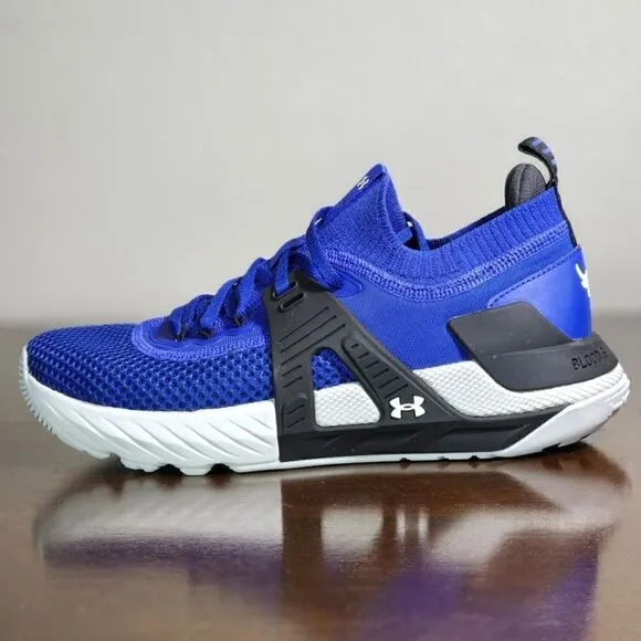 Under Armour UA Project Rock 4 Training Gym Shoes Blue Black Men's Size 8.5 HOVR