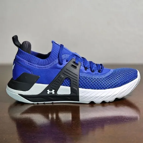 Under Armour UA Project Rock 4 Training Gym Shoes Blue Black Men's Size 8.5 HOVR