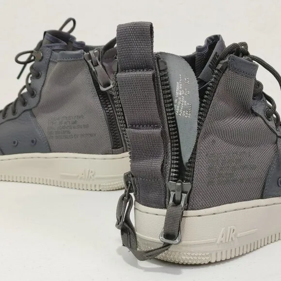 Unisex Nike SF Air Force 1 Mid Grey / OFF White Size 6.5Y / 8 Women's