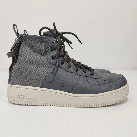 Unisex Nike SF Air Force 1 Mid Grey / OFF White Size 6.5Y / 8 Women's