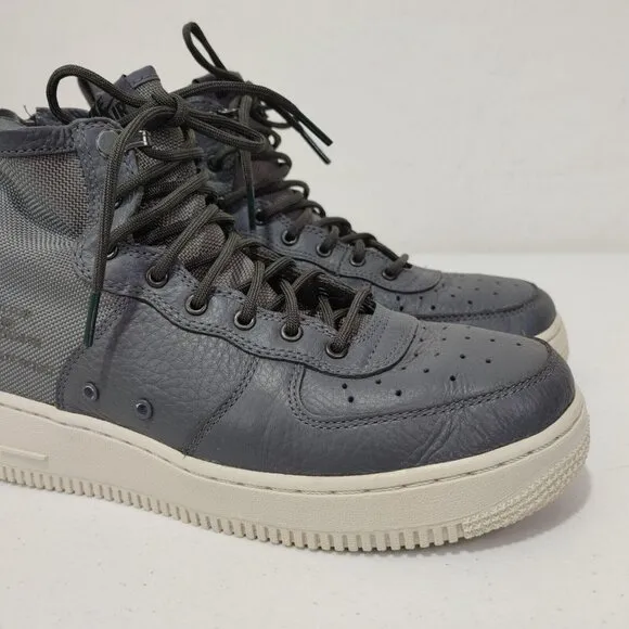 Unisex Nike SF Air Force 1 Mid Grey / OFF White Size 6.5Y / 8 Women's