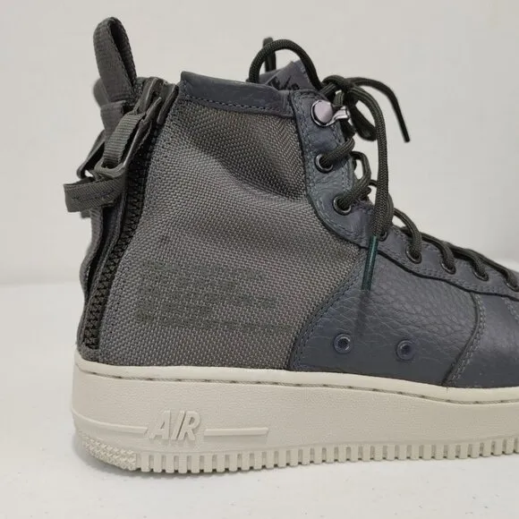 Unisex Nike SF Air Force 1 Mid Grey / OFF White Size 6.5Y / 8 Women's