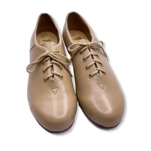Unisex Teen Bloch Jazz Tap Shoes Size 4 Tan Oxford Dance Leather S0301L New