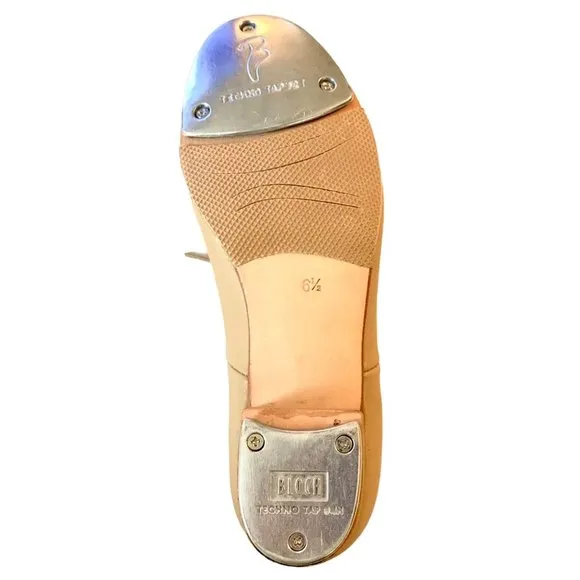 Unisex Teen Bloch Jazz Tap Shoes Size 4 Tan Oxford Dance Leather S0301L New