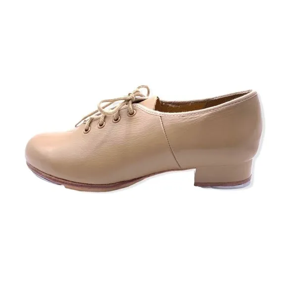 Unisex Teen Bloch Jazz Tap Shoes Size 4 Tan Oxford Dance Leather S0301L New