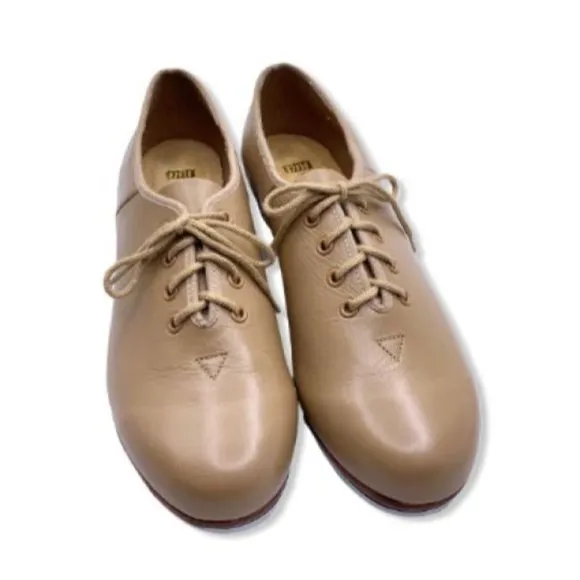 Unisex Teen Bloch Jazz Tap Shoes Size 4 Tan Oxford Dance Leather S0301L New