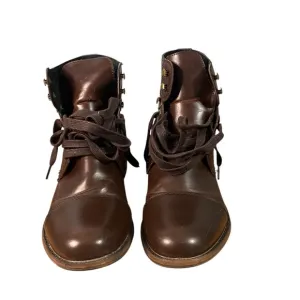 Unlisted by Kenneth Cole Cover Follow Leather Boots Brown Mens 8M