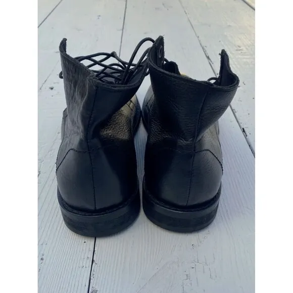 Urban Outfitters Men's Black Leather Lace Up Boots US 9 EU 43 - SHELF WEAR