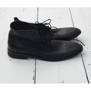 Urban Outfitters Men's Black Leather Lace Up Boots US 9 EU 43 - SHELF WEAR