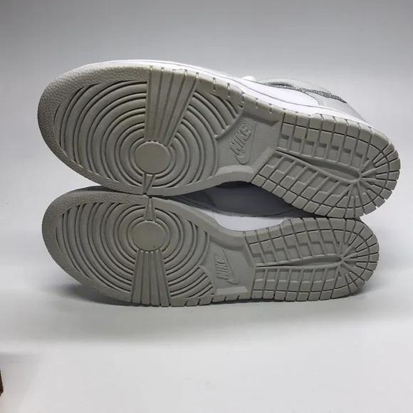 Used Nike Women's Dunk High White/ Metallic Silver FJ4578-100 Fashion Shoes