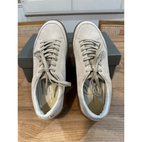 Vagabond Free People Collab Maya Suede Sneakers Off White Size 38 EU 8 US NIB