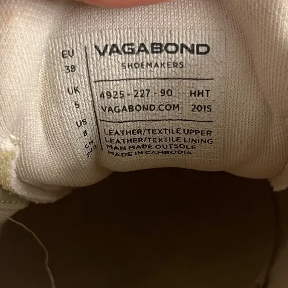 Vagabond x Free People Lexy Lace Up Sneakers Off White &amp; Orange Size US 8