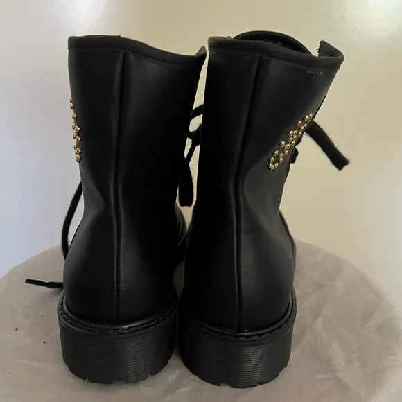 VALENTINO BY MARIO VALENTINO MARTI COMBAT BOOTS $595