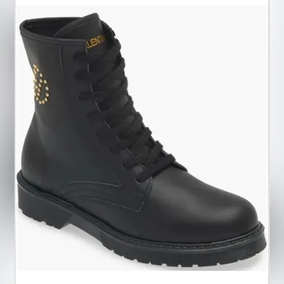 VALENTINO BY MARIO VALENTINO MARTI COMBAT BOOTS $595