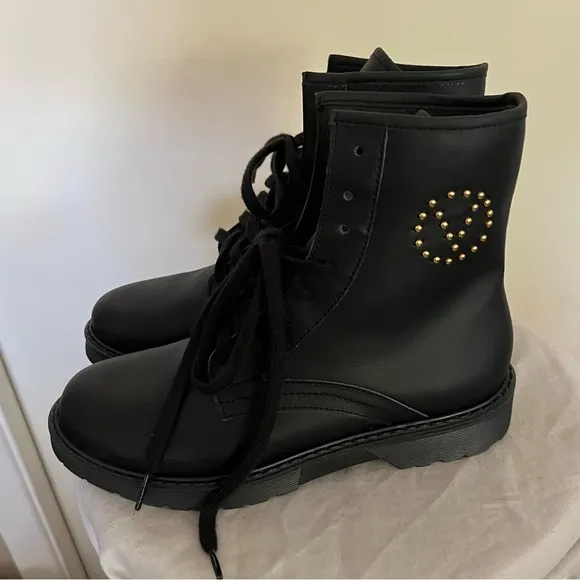 VALENTINO BY MARIO VALENTINO MARTI COMBAT BOOTS $595