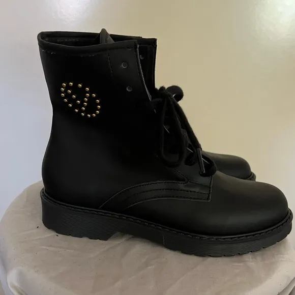 VALENTINO BY MARIO VALENTINO MARTI COMBAT BOOTS $595