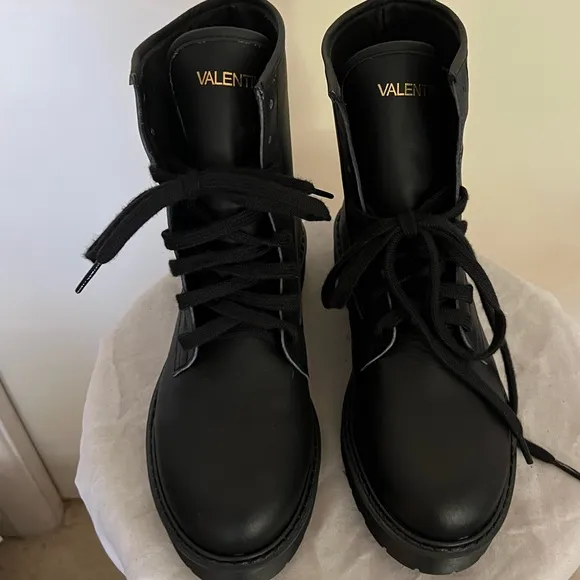 VALENTINO BY MARIO VALENTINO MARTI COMBAT BOOTS $595