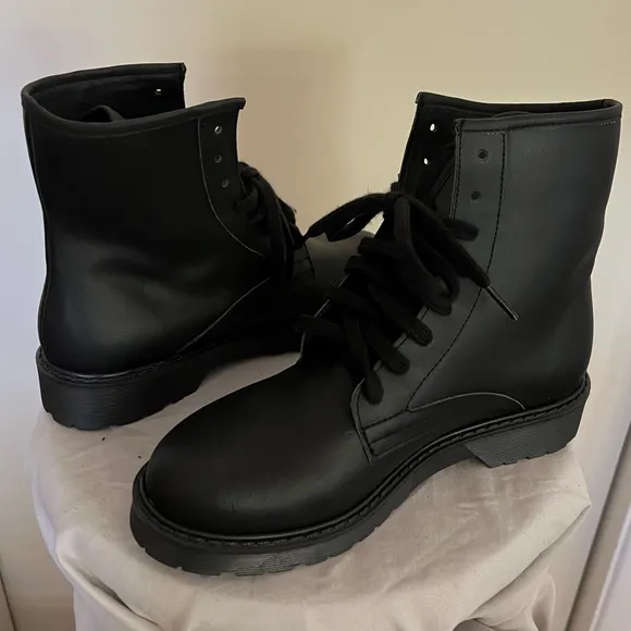 VALENTINO BY MARIO VALENTINO MARTI COMBAT BOOTS $595