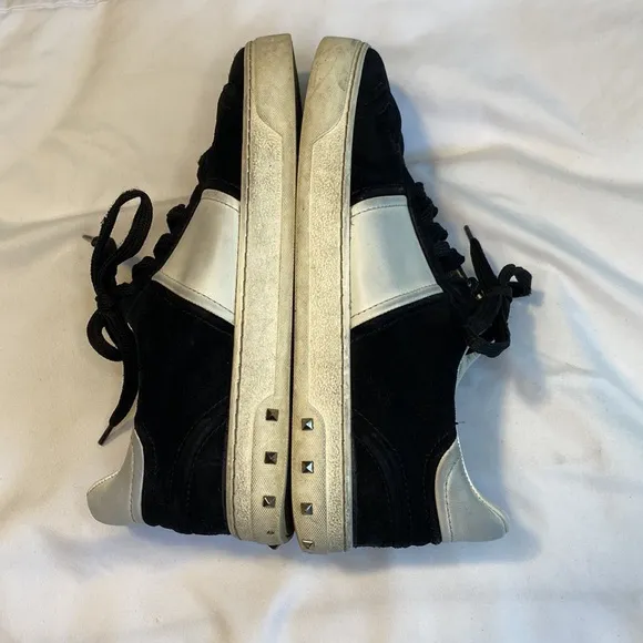 Valentino Suede Rockstud Accent Sneakers