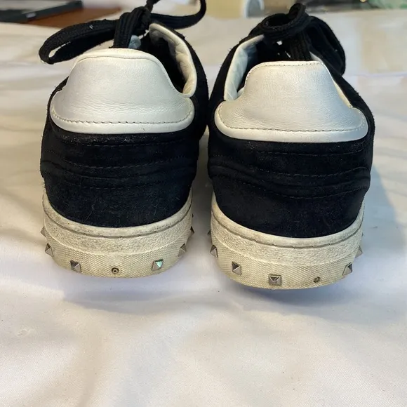Valentino Suede Rockstud Accent Sneakers