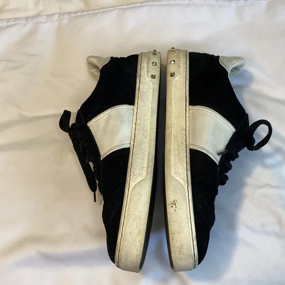 Valentino Suede Rockstud Accent Sneakers