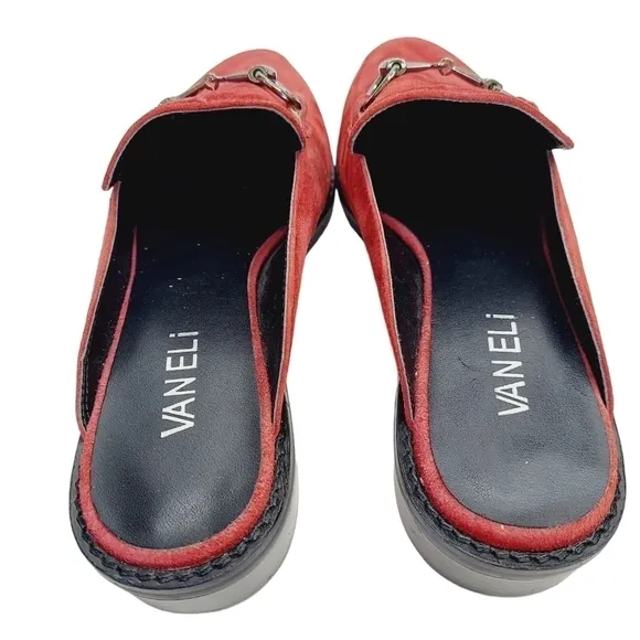 Vaneli Womens Mules Size 7 M Suede Burgundy Slip On Shoes Clog Classic  NEW Mod
