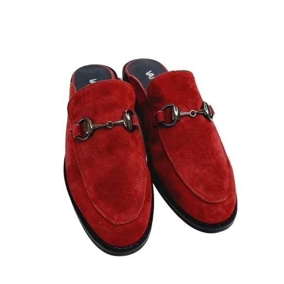Vaneli Womens Mules Size 7 M Suede Burgundy Slip On Shoes Clog Classic  NEW Mod