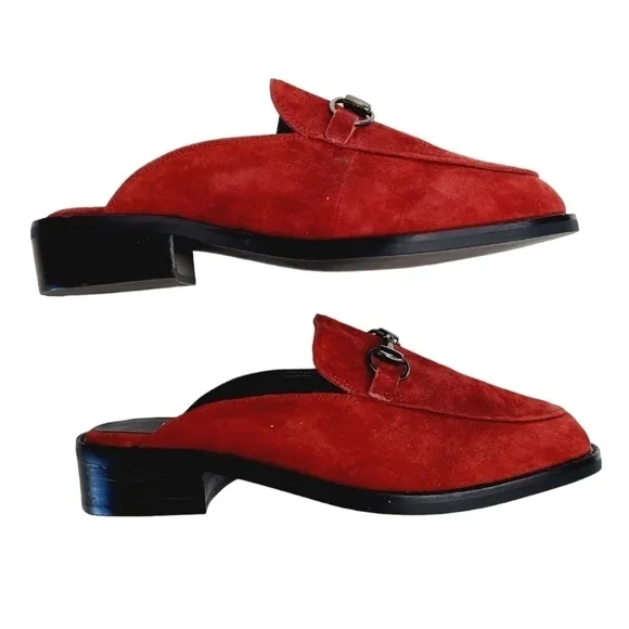 Vaneli Womens Mules Size 7 M Suede Burgundy Slip On Shoes Clog Classic  NEW Mod