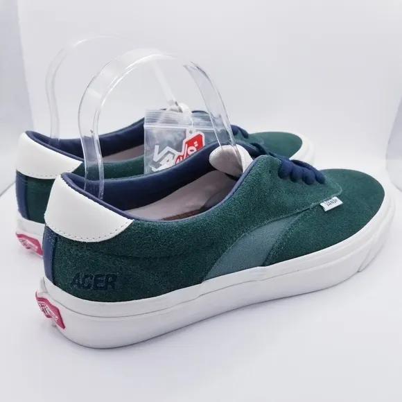 Vans Acer Ni SP Ultracush Dark Green Suede Sneakers NWT Men 9 Women 10.5