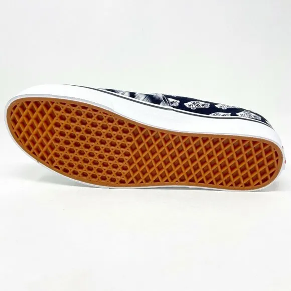 Vans Authentic (Blue Boards) Black True White Logo Womens Casual Shoes