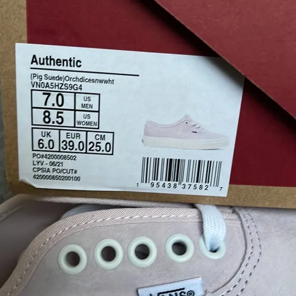 Vans Authentic Pig Suede Orchid Winter White WMNS