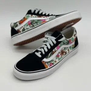 Vans Black and Floral Sneakers