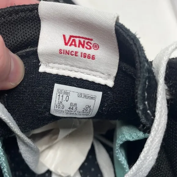 Vans Black Classic Sneakers with Canvas Upper and Rubber Sole