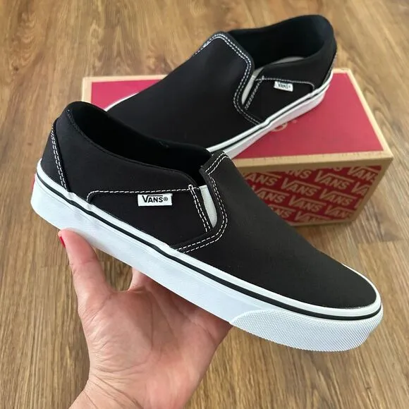 VANS black slip on shoes sneakers women’s 7 new in box