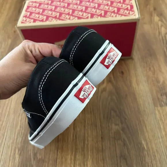 VANS black slip on shoes sneakers women’s 7 new in box