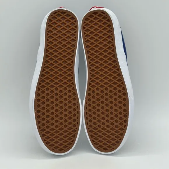 Vans Blue and Black Slip-On Sneakers
